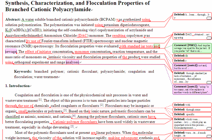 SCI论文英语润色范，International Journal of Polymer Science（ IF 0.765）发表案例