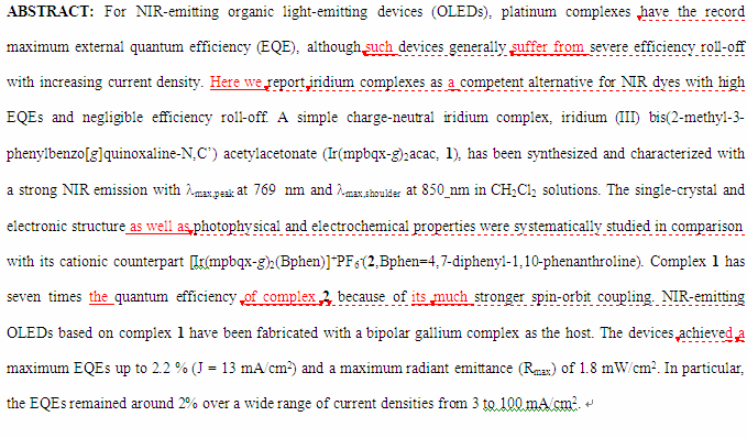 SCI论文英语润色，Journal of Materials Chemistry C（ IF 	6.101）发表案例