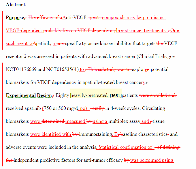 SCI论文英语润色Breast Cancer Research and Treatment（ IF 		4.469）发表案例