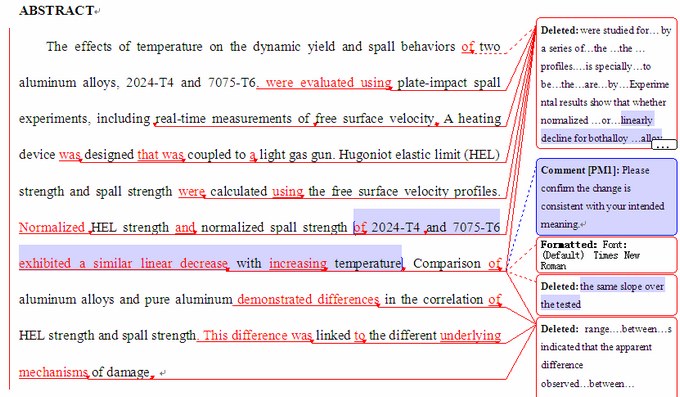 SCI论文英语润色Materials Science and Engineering: A（ IF 2.108）发表案例