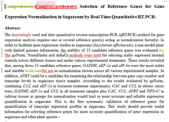 SCI论文英语润色范例，PLoS ONE（ IF 3.534）发表案例