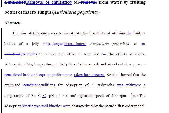 SCI论文英语润色范例，PLoS ONE（ IF 3.534）发表案例