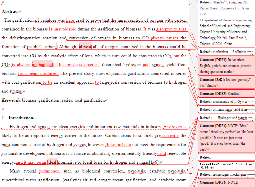 SCI论文英语润色范例，International Journal of Hydrogen Energy（ IF 3.313）发表案例